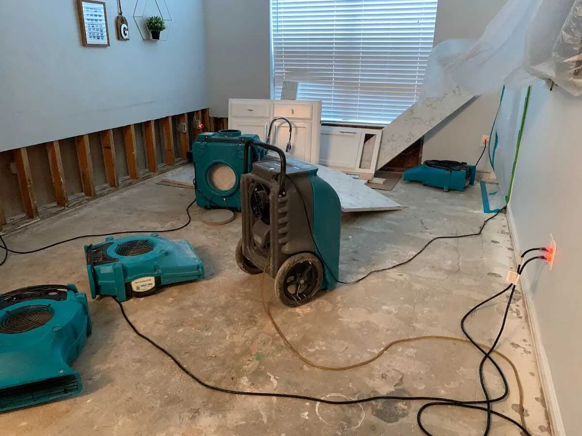 Dehumidifier in flood-cut room for Water Extraction & Removal in Prineville